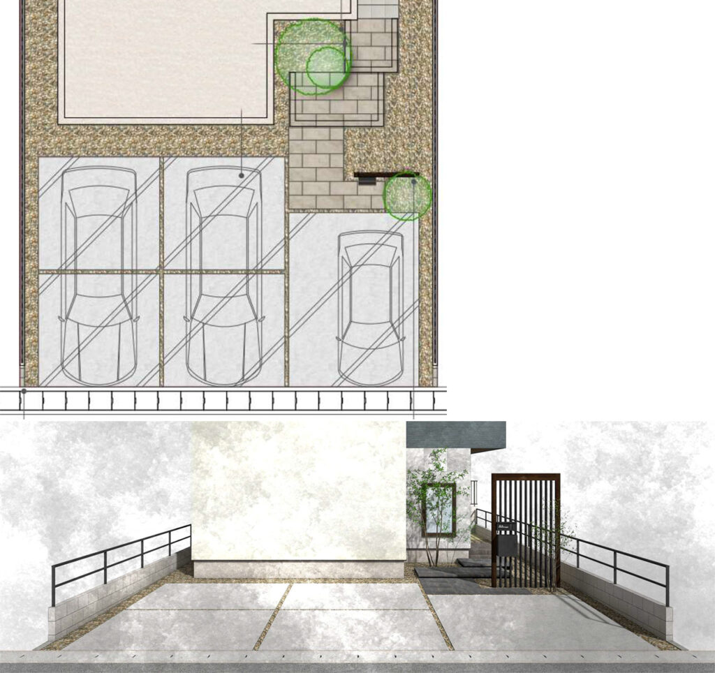 姫路市の外構・エクステリア・造園工事施工例 設計図面 にわいろSTYLE 株式会社庭彩