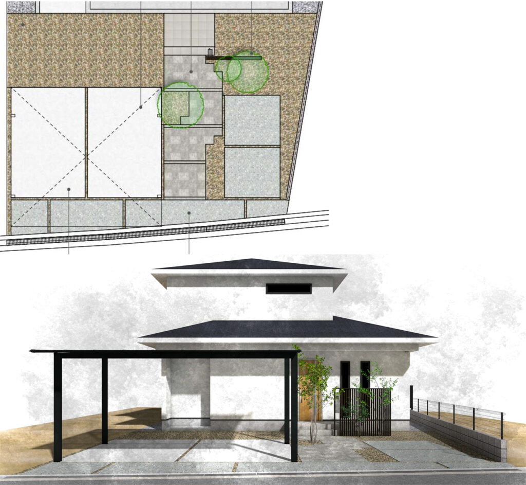 姫路市の外構・エクステリア・造園工事施工例 設計図面 にわいろSTYLE 株式会社庭彩