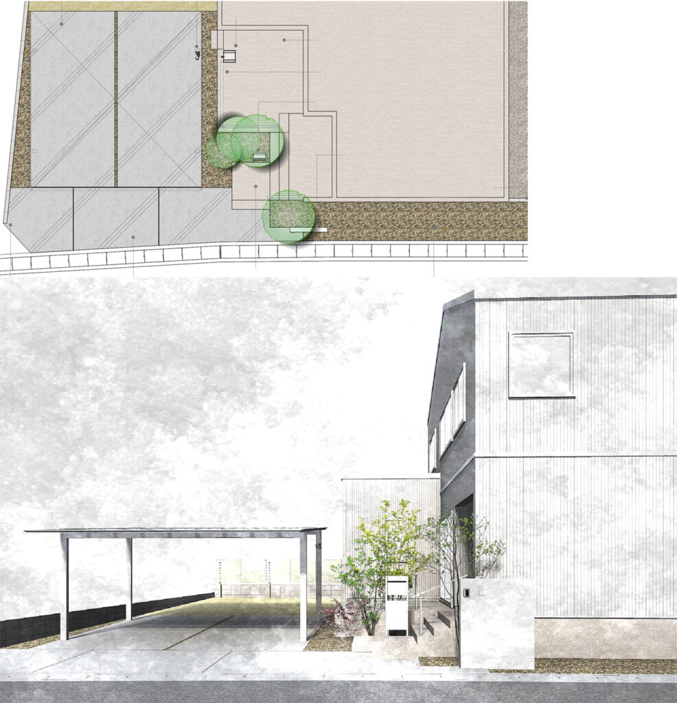 姫路市の外構・エクステリア・造園工事施工例　設計図面　にわいろSTYLE　株式会社庭彩
