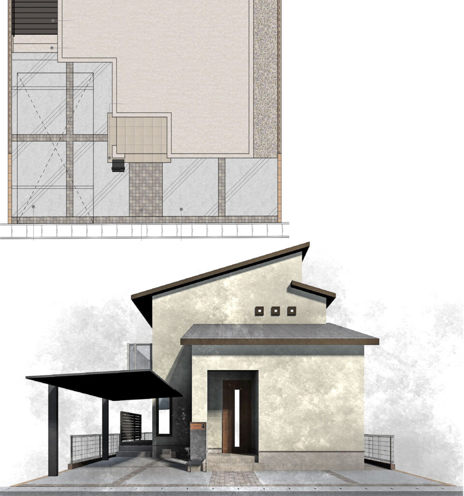 姫路市の外構・エクステリア・造園工事施工例　設計図面　にわいろSTYLE　株式会社庭彩